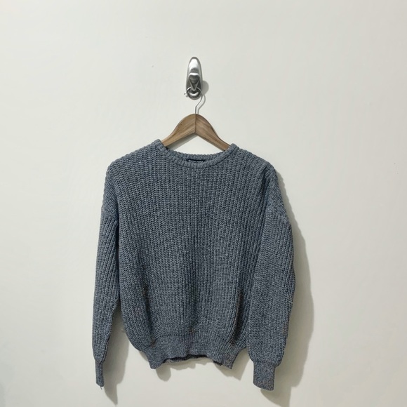American Apparel Sweaters - American Apparel Silver Sparkle Fisherman Sweater